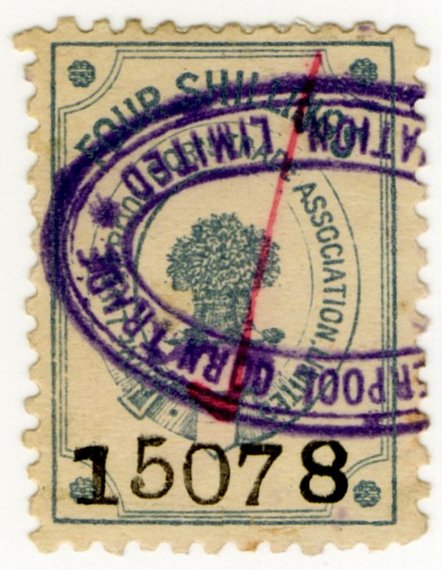 (I.B) Liverpool Corn Trade Association :  Fee Stamp 4/-