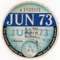 (I.B) GB Revenue : Car Tax Disc (Vauxhall 1973)