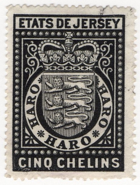 (I.B) Jersey Revenue : Duty Stamp 5/-