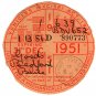 (I.B) GB Revenue : Car Tax Disc (Bedford Goods 1951)