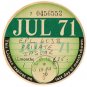 (I.B) GB Revenue : Car Tax Disc (Jaguar 1971)