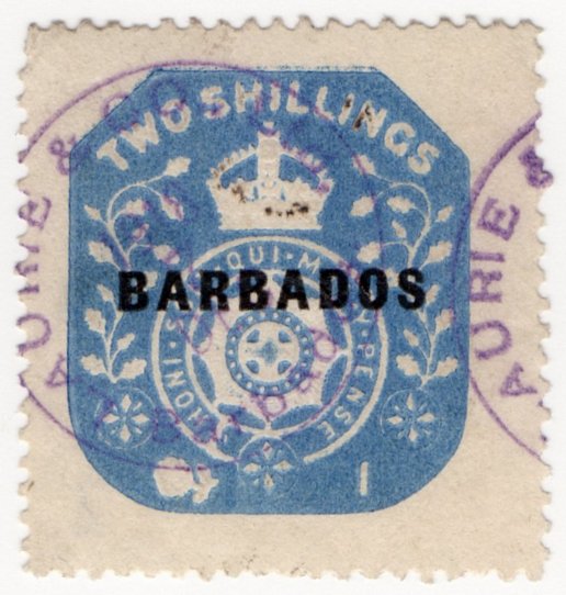 (I.B) Barbados Revenue : Duty 2/-