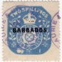(I.B) Barbados Revenue : Duty 2/-