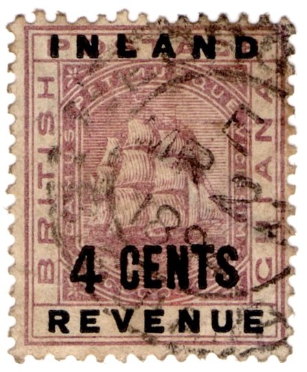 (I.B) British Guiana Revenue : Inland Revenue 4c