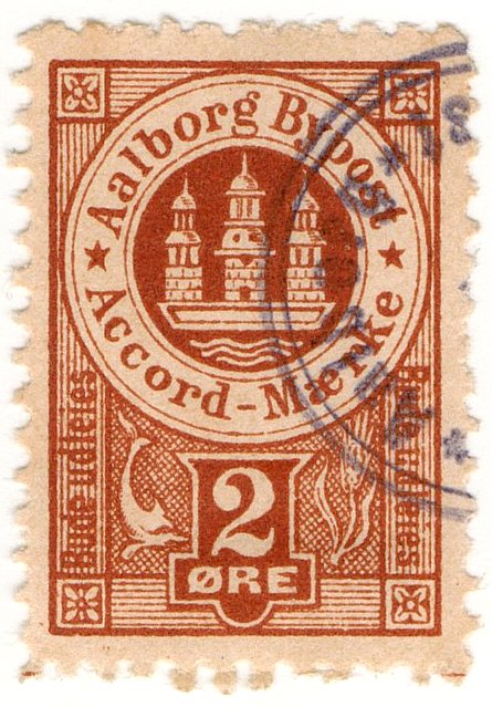 (I.B) Denmark Local Post : Aalborg Registered Mail 2 &Atilde;�re