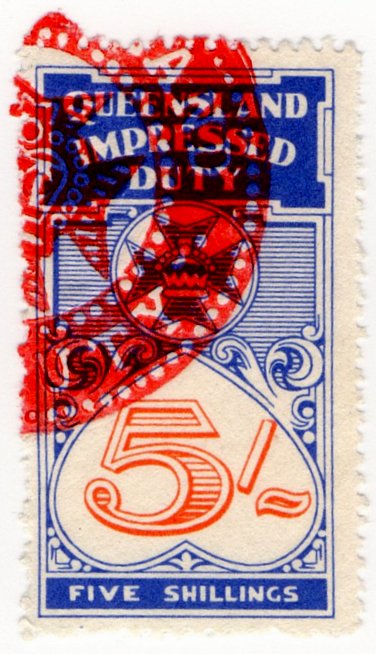 (I.B) Australia - Queensland Revenue : Impressed Duty 5/-