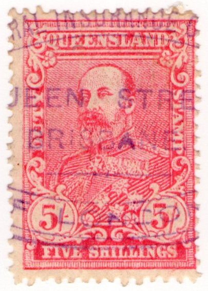 (I.B) Australia - Queensland Revenue : Stamp Duty 5/-