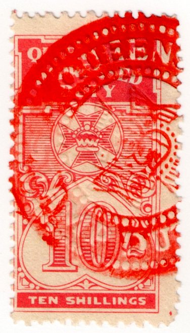 (I.B) Australia - Queensland Revenue : Impressed Duty 10/-