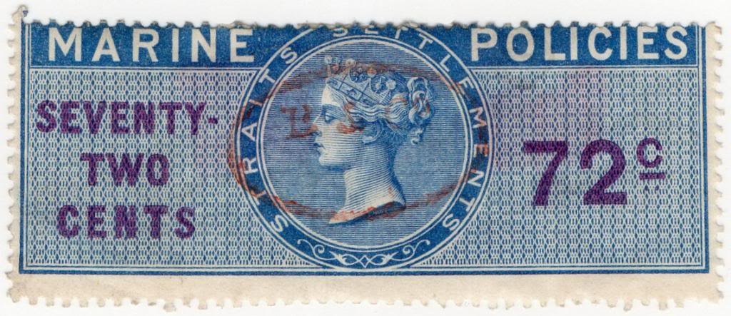 (I.B) Straits Settlements Revenue : Marine Policies 72c