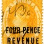 (I.B) St Lucia Revenue : Duty Stamp 4d