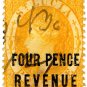 (I.B) St Lucia Revenue : Duty Stamp 4d