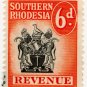 (I.B) Southern Rhodesia Revenue : Duty Stamp 6d