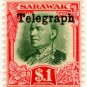 (I.B) Sarawak Telegraphs : Overprint $1