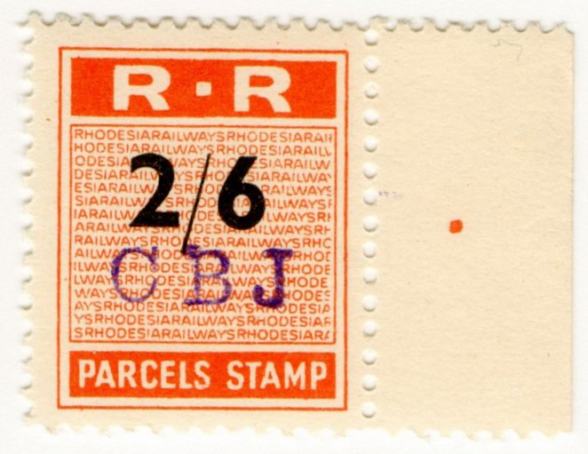 (I.B) Rhodesia Railways : Parcels Stamp 2/6d