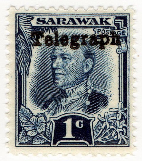 (I.B) Sarawak Telegraphs : Overprint 1c