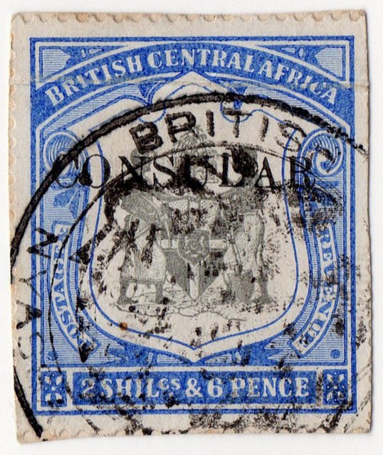(I.B) Rhodesia/British Central Africa Revenue : Consular 2/6d