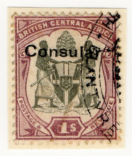(I.B) Rhodesia/British Central Africa Revenue : Consular 1/-