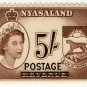 (I.B) Nyasaland Revenue : Duty 5/- (postal overprint)