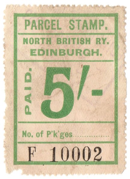 (I.B) North British Railway : Parcel 5/- (Edinburgh)