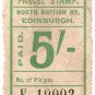 (I.B) North British Railway : Parcel 5/- (Edinburgh)