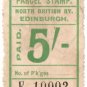 (I.B) North British Railway : Parcel 5/- (Edinburgh)