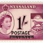 (I.B) Nyasaland Revenue : Duty 1/- (postal overprint)