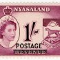 (I.B) Nyasaland Revenue : Duty 1/- (postal overprint)