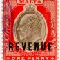 (I.B) Malta Revenue : Duty Stamp 1d