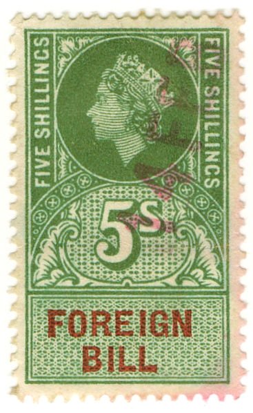 (I.B) Elizabeth II Revenue : Foreign Bill 5/-