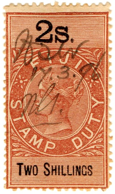 (I.B) Fiji Revenue : Duty 2/-