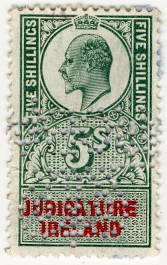 (I.B) Edward VII Revenue : Judicature Ireland 5/-