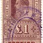 (I.B) Edward VII Revenue : Foreign Bill £1