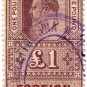 (I.B) Edward VII Revenue : Foreign Bill £1