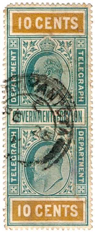 (I.B) Ceylon Telegraphs : 10c