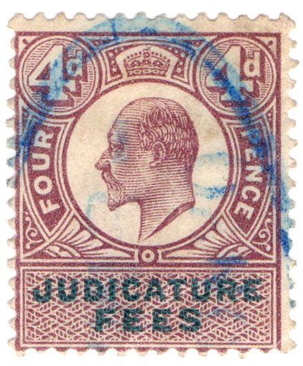 (I.B) Edward VII Revenue : Judicature Fees 4d