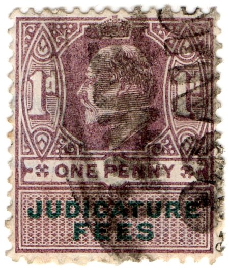 (I.B) Edward VII Revenue : Judicature Fees 1d