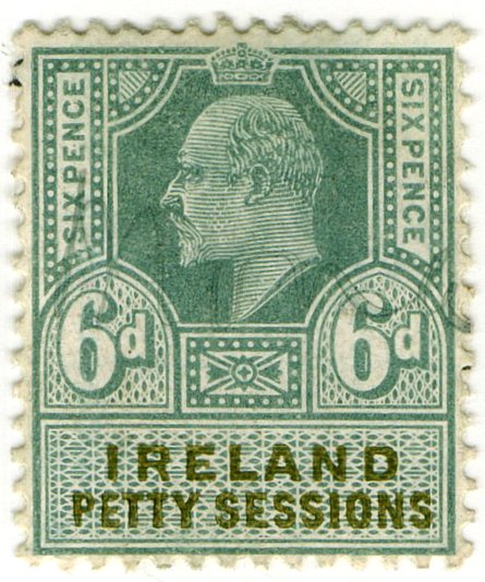 (I.B) Edward VII Revenue : Ireland Petty Sessions 6d