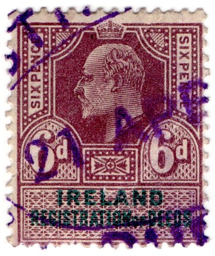 (I.B) Edward VII Revenue : Ireland Registration of Deeds 6d