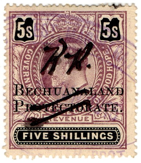 (I.B) Bechuanaland Protectorate Revenue : Duty &Acirc;&pound;5