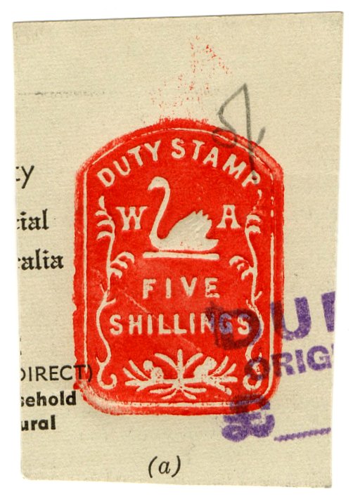 (I.B) Australia - Western Australia Revenue : Impressed Duty 5/-