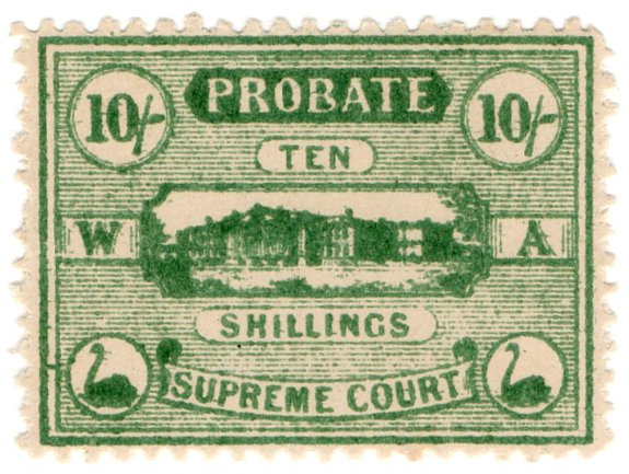 (I.B) Australia - Western Australia Revenue : Probate 10/-