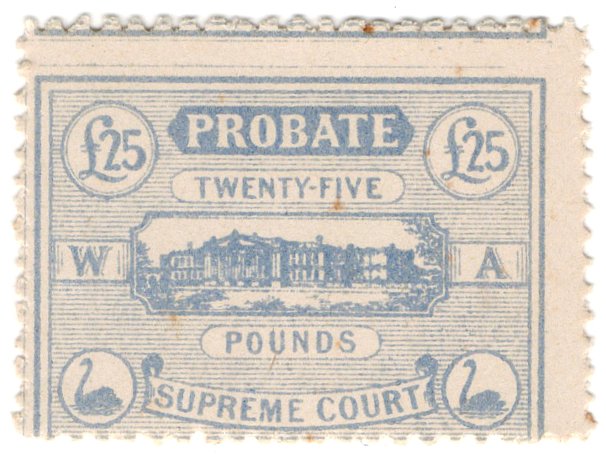 (I.B) Australia - Western Australia Revenue : Probate &Acirc;&pound;25