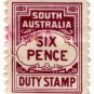 (I.B) Australia - South Australia Revenue : Stamp Duty 6d