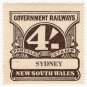 (I.B) Australia - NSW Railways Parcel 4/- (Sydney)