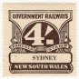 (I.B) Australia - NSW Railways Parcel 4/- (Sydney)