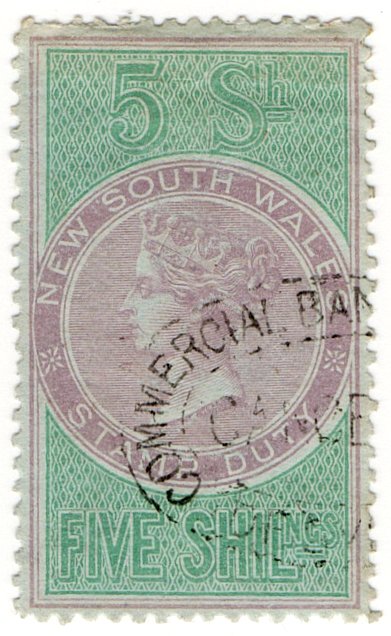 (I.B) Australia - NSW Revenue : Stamp Duty 5/-