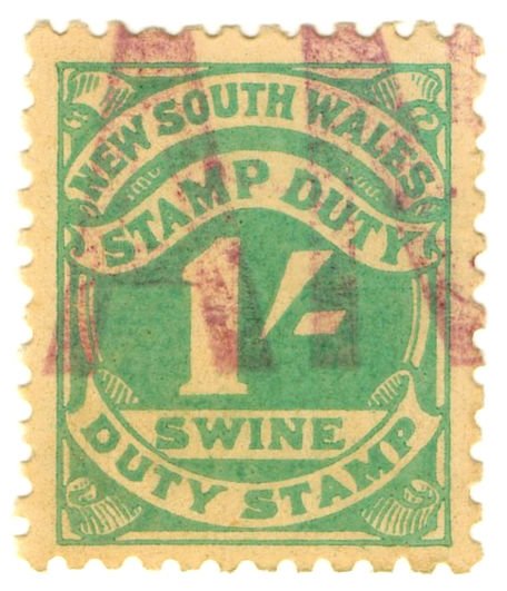 (I.B) Australia - NSW Revenue : Swine Duty 1/-
