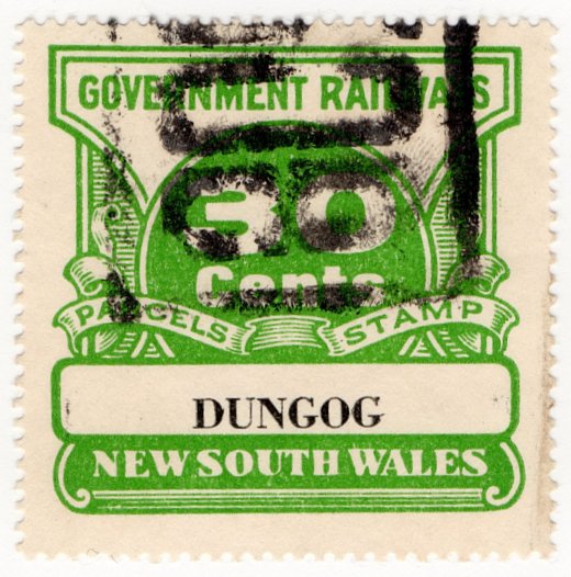 (I.B) Australia - NSW Railways Parcel 30c (Dungog)