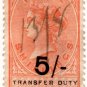 (I.B) QV Revenue : Transfer Duty 5/- (1890)