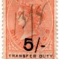 (I.B) QV Revenue : Transfer Duty 5/- (1890)